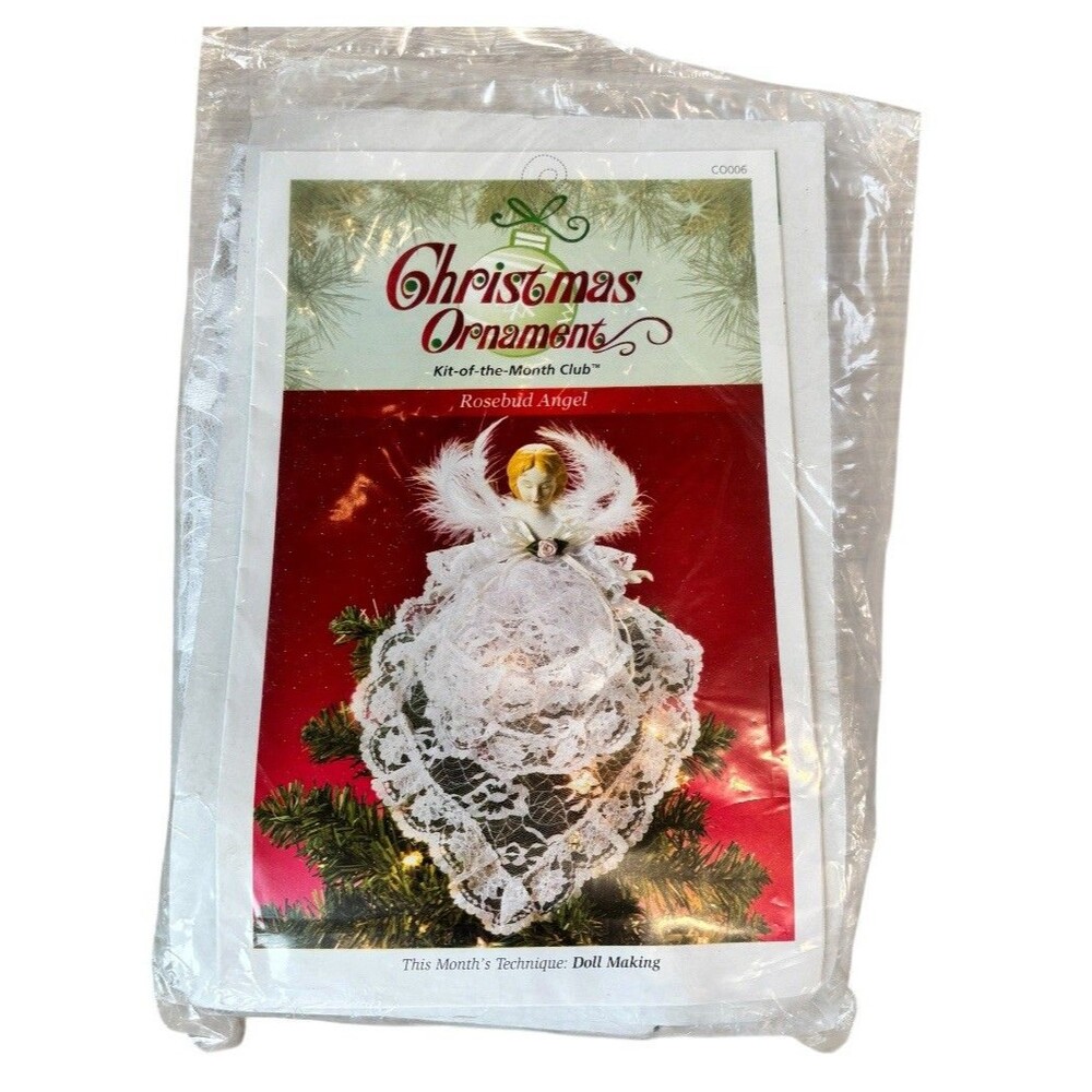 Annies Attic Christmas Ornament Kit Rosebud Angel Doll Making Craft VTG C0006